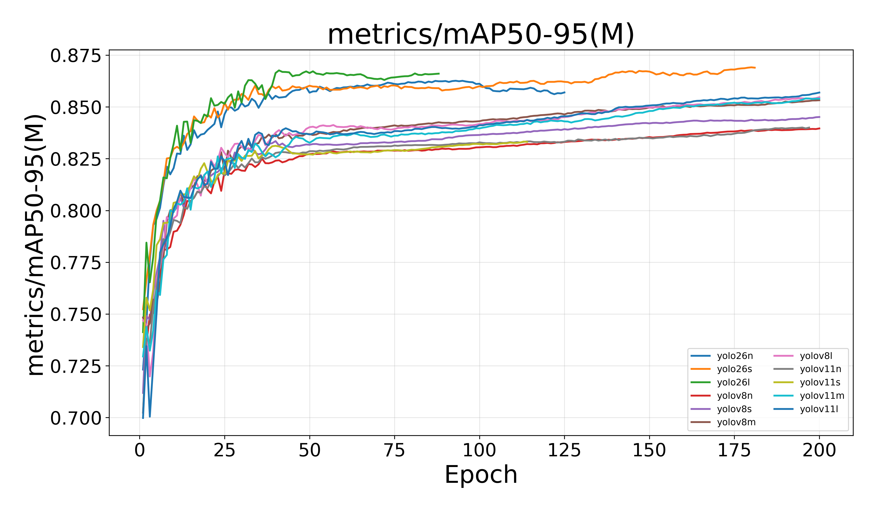 YOLO mAP50-95M training metrics